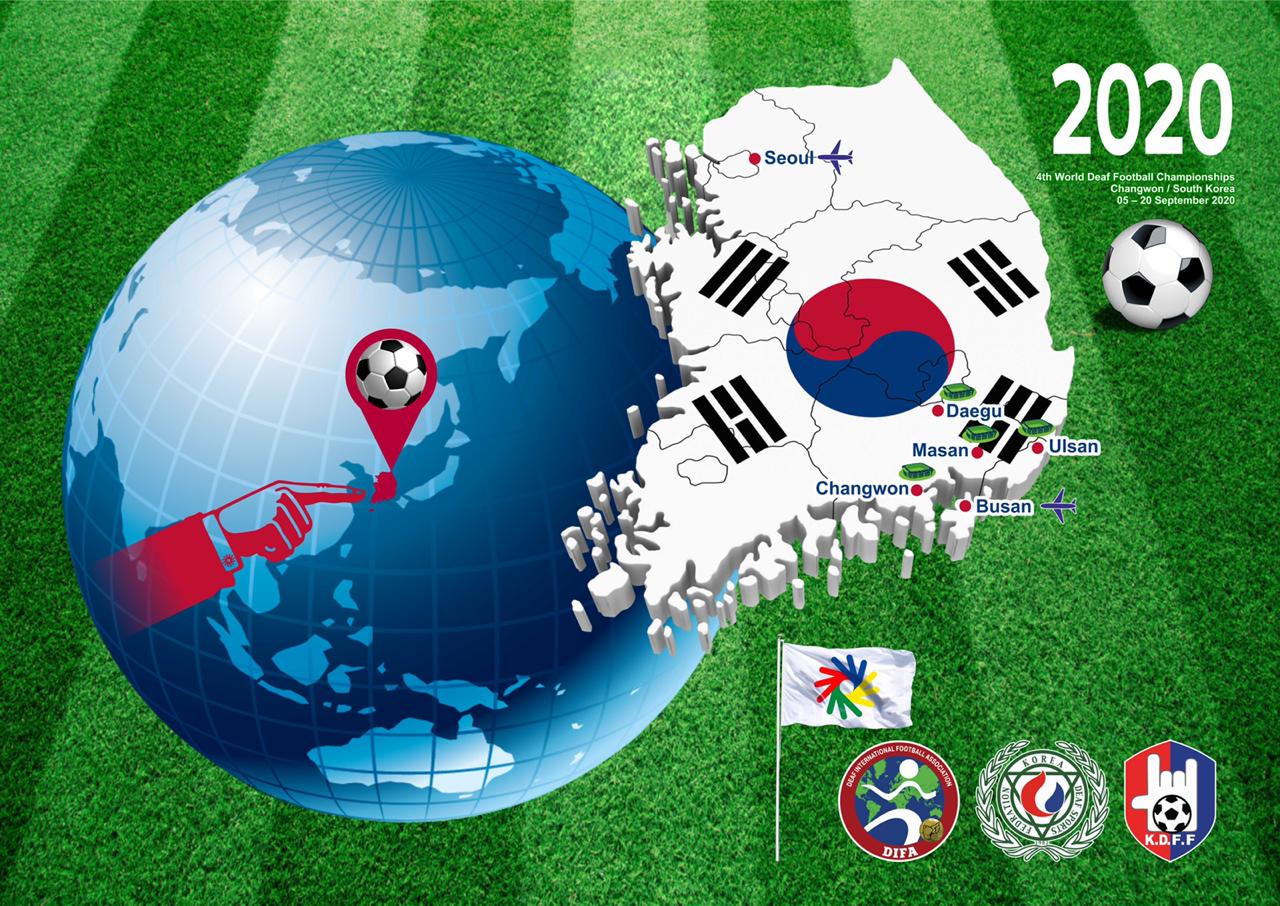 The 4th World Deaf Football Championships will be held in Republic Korea!