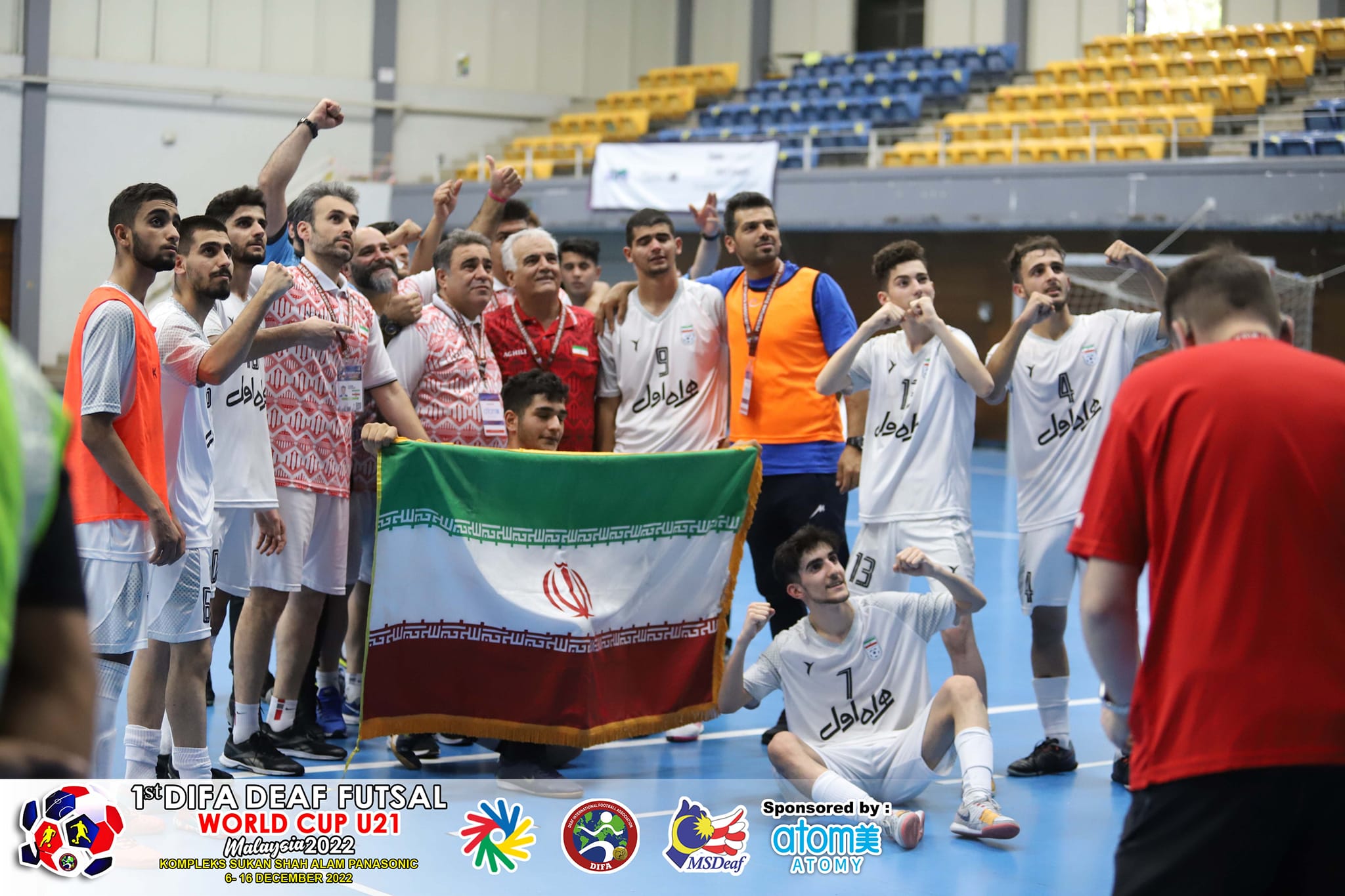 Iran’s team – champion 1st DIFA Deaf Futsal World Cup U21.
