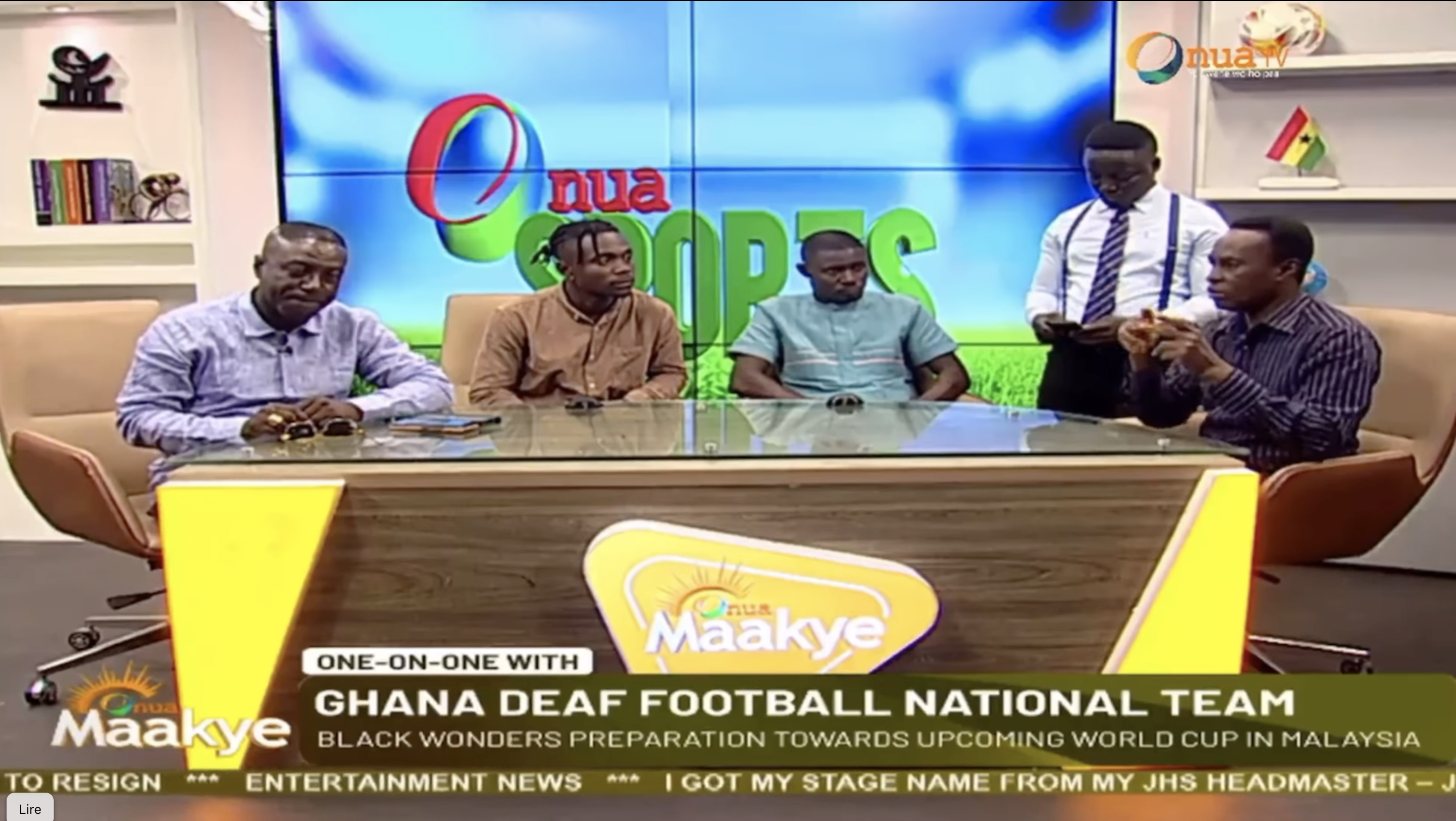 Ghanaian TV on the deaf team